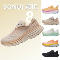2024 New Bondi 8 Women Shoes Men Road Running Shoes Thick Sole Cushioning Outdoor Soft Sole Casual Marathon Jogging Sneakers