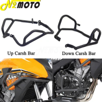 Black Motorcycle Steel Engine Guard Front Bumper Protection Frame Crash Bar For Honda CB500X CB400X CB 500X 400X 2013-2018