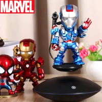 Hot Marvel The Avengers Iron Man Toys Mk43 Spider Man Magnetic Levitation Ornaments Figure Model Collectible Boys Birthday Gifts