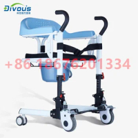 Transfer life Commode Wheelchair Portable Lightweight Toilet Chair Old bath Wheelchair With Bedpan Disabled