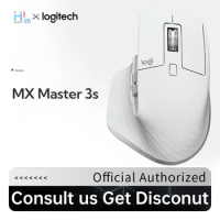 Logitech Mx Master 3s Wireless Mouse Flow Cross Screen Bluetooth Dual Mode Office Office Silent Experience Colleague Gifts
