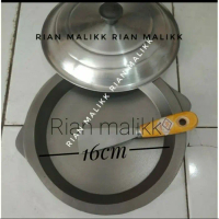 Loyang martabak manis Diameter 16 cm Bahan besi coor + tutup