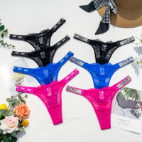 Sexy Shiny Rhinestone Women Thongs Transparent Low Waist Panties Lingerie Diamonds G-string Thong Erotic Lace T-back Briefs