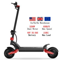 Eu Uk Original DUOTTS D10 Electr Scooters 60v 20.8ah Off Road Scooter Electric 65km/h Adult Fat Folding E Scooters