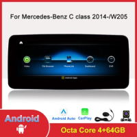 Android 10 Car Radio Multimedia Player for Mercedes-Benz C Class W205 2014- NTG 5.0 Stereo GPS Navigation Carplay BLT Wifi DSP
