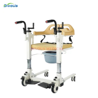 Multifunctional Lift Wheelchair Disabled Elderly Shower Commode Chair Bath Chair With Comfort Cushion Can Expand 180°