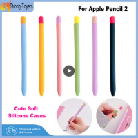 Kawaii Cute Soft Silicone Cases For Apple Pencil 2 Gen Case Tablet Touch Pen Stylus Cover Anti-fall For Apples Pencil 1st/2nd