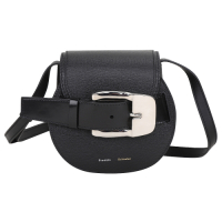 PROENZA SCHOULER PS1 Buckle Mini 釦帶造型壓紋小牛皮肩/斜背包(黑色)
