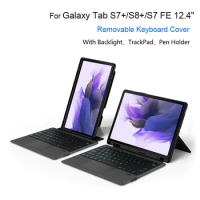 TrackPad Magic keyboard Cover For Samsung Galaxy Tab S7 FE S8 Plus S7+ S8+ 12.4 Inch Detachable Tablet Case With Pen Holder