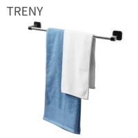【TRENY】免釘輕鬆貼-毛巾架-黑