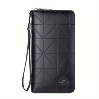 Dompet Lelaki Bergaya dengan Zip Panjang Kapasiti Besar, Multifungsi dengan Slot Kad dan Poket Telef