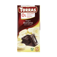 即期品【TORRAS 多樂】香蕉夾心醇黑巧克力(75G 無加糖/麥芽糖醇/素食巧克力)
