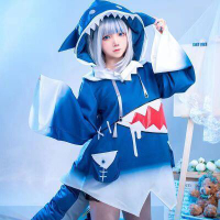 可爱古拉cos HololiveEN GwarGura 噶呜 古拉 鲨鱼cosplay装 虛擬主播可愛gura 鯊魚娘