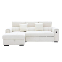 (Pre-order 1-2 เดือน) Sofa Solutions โซฟาเข้ามุมซ้าย รุ่น CARNELL สีขาวครีม (256x168x81 ซม.)