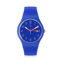 【SWATCH】New Gent 原創系列手錶 COBALT DISCO 鈷藍心機 男錶 女錶 瑞士錶 錶(41mm)