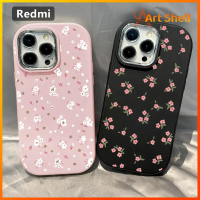 CASE Bunga merah muda FOR Redmi Note 8 9 10 Note10s 10Pro Note11 11s Note 11Pro Note 12 13 Note 13PR