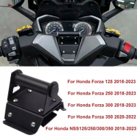 For HONDA Forza 350 300 250 125 NSS Forza350 Mobile Phone Holder GPS Support Mount Stand Frame Bracket Motorcycle Accessories