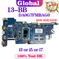 KEFU DA0G7FMBAG0 Mainboard For HP 13-BB M14309-601 M14309-001 Laptop Motherboard i3 i5 i7 11th Gen 8GB/16GB-RAM