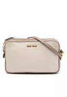 MIU MIU 二手 Miu Miu 雙色 Madras 雙拉鍊相機包