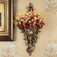 歐式客廳壁掛花盆壁飾墻飾家居墻壁軟裝飾品玄關花藝掛件復古花瓶