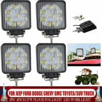 Work LED Light Bar 27W Car Light Bright Beam 12v 24v Led For Jeep ATV UAZ SUV 4WD 4x4 Truck Tractor Off-road Spot Light