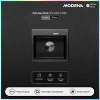 MODENA Quartz Granite Sink 1 Bowl Topmount - KS 4151 GTBE