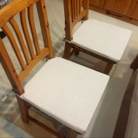坐墊 餐椅墊 定制純色棉麻實木椅子坐墊X背餐椅墊加厚海綿座墊圈椅長凳墊定做【KL8980】