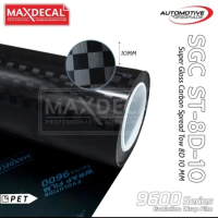 152CM Sticker Maxdecal 7600 SGCST 8D Super Gloss Carbon Spread Tow Kotak Kotak Catur Black 10mm 8D l