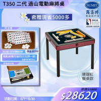 【商密特】T350 二代 過山 電動麻將桌 餐桌款 (珊瑚紅)