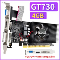 GT730 4GB DDR3 Graphics Card with HDMI-Compatible VGA DVI Port for Office/Home Entertainment/Light Games for Desktops PC/Servers