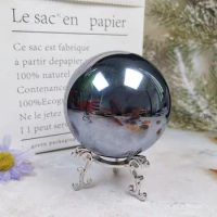 Natural Real Crystal Terahertz Jasper Sphere Ball Strength Worry Stone Reiki Meditation Spiritual Healing For Home Decor Gift