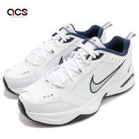 Nike 休閒鞋 Air Monarch IV 運動 男鞋 基本款 舒適 簡約 皮革 穿搭 白 銀
