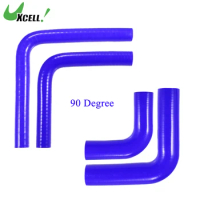 UXCELL 90 Degree 9.5/11/13/16/19/22/25/28/32/35/40/45/48/54MM Elbow Silicone Hose Coupler Intercooler Tube 150*150MM Blue
