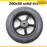 8 Inch Solid Wheels 200X50 Mm Solid Tyre Wheel with Bearing, Rubber Tires, Power Wheelchair Caster Electric Scooter Wheels