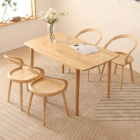 餐桌 白蠟木餐桌椅組合日式原木家用小戶型吃飯桌北歐長方形實木餐桌