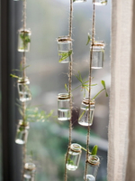 掬涵 玻璃瓶串裝飾掛件吊飾門簾水培植物花器綠植風鈴森系北歐
