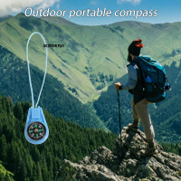 OUTDOOR PLAY La bàn khóa Không thấm nước La bàn sinh tồn Mini Đa chức năng Vật lưu niệm Dây đeo la b