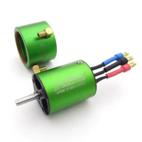3-4S 2835 KV3300 4-Poles Brushless Motor 4mm Shaft &amp; Water Cooling Jacket Cooled Cover for RC Boat Jet Marine Yacht