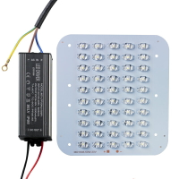 led路燈光源板燈芯燈珠板220V路燈頭維修配件燈板模組燈片燈芯板W