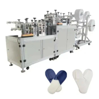 Full-Automatic Disposable Slipper Making Machine High Output Ultrasonic Non Woven Shoe Hotel Slippers Making Machine for Sale