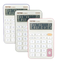 Kalkulator Joyko Cc-80Co / Calculator Joyko Kecil Cc 80 Co 12 Digit Anti Slip Warna Pink dan White,P