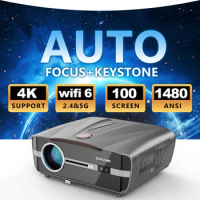 4K Home Theater Beam Projector for Movie Wifi Android Daytime PK Laser DLP Auto-focus Smart 1400 ANSI Projectors A9T
