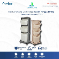 [Garansi Kokoh Anti Pecah] Olymplast Rak Keranjang / Fleksible Trolley Plastik Serbaguna OFT 03