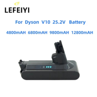 25.2V 4.8/6.8/9.8/12.8Ah Replacement battery for Dyson V10 battery V10 Absolute ,V10 Fluffy , cyclone V10 Battery