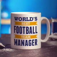 World's Best Football Team Manager Coffee Mug Text Ceramic Cups Creative Cup Cute Mugs Gifts Nordic Cups Tea Cup White Cup