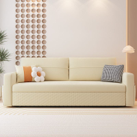 林霄新款沙發床家用簡約小戶型客廳臥室兩用一體可折疊儲物奶油風