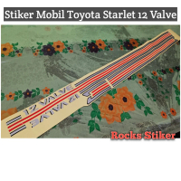 Stiker Mobil Toyota Starlet 12 Valve / Sticker 12 valve sepasang