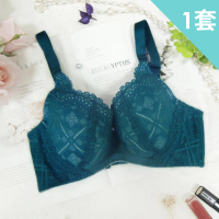 【魔莉莎】成套組 台灣製葛倫珍珠大罩杯涼感機能內衣(S19 藍綠)
