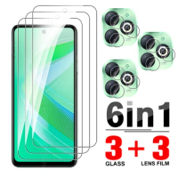 6in1 Protective Glass Case For Infinix Smart 8 Tempered Film For Infinix Smart 8 Smart8 X6525 4G Screen Camera Protector Film
