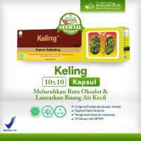 Borobudur Herbal - KELING STRIP  10x10 KAPSUL - OHT (Obat Herbal Terstandar) - Meluruhkan Batu Oksal